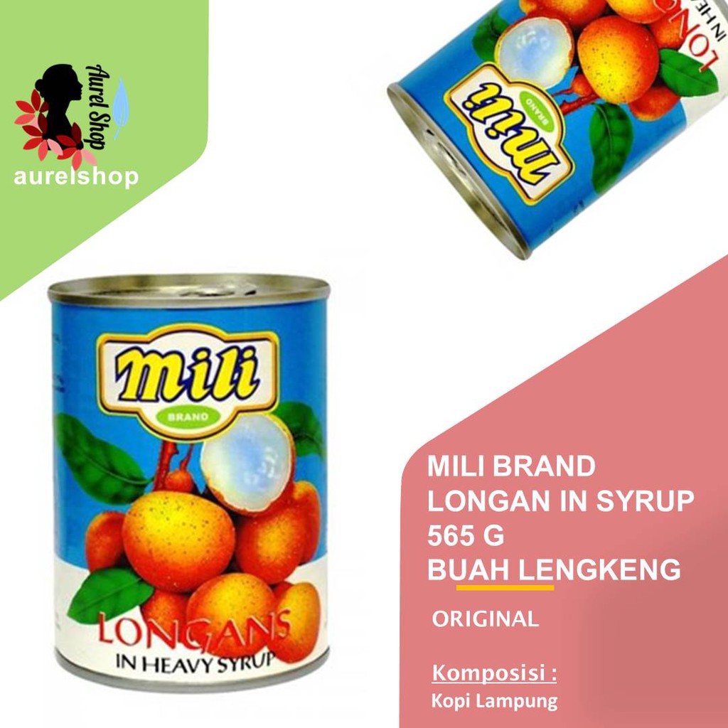 

MILI BRAND Longan Buah Lengkeng dalam Syrup kemasan Kaleng 565 g