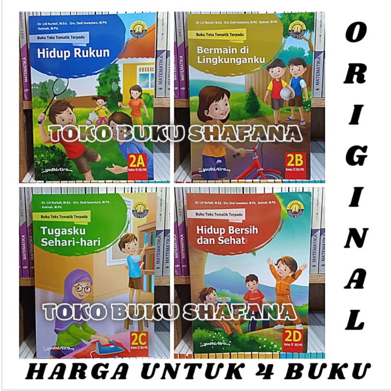 Paket 4 Buku Tematik Terpadu Yudhistira 2A 2B 2C 2D K13 Edisi Revisi Kelas 2 SD ORI