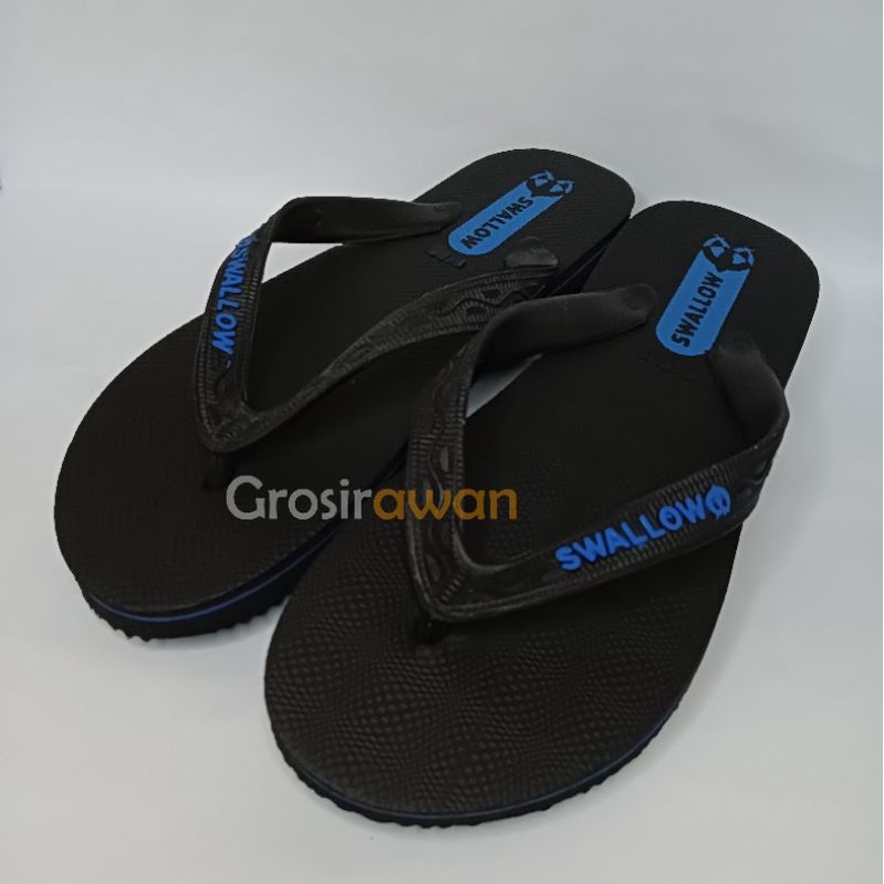 Sandal Jepit Swallow Hitam/Black - Sendal Swallow Hitam