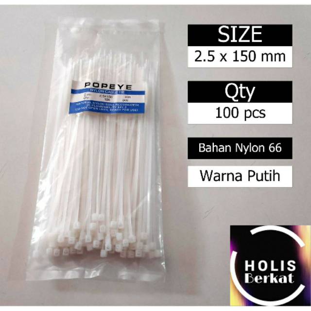 Kabel Ties / Kabel Tis / Cable Tie 2.5 x 15 cm 100 pcs Murah