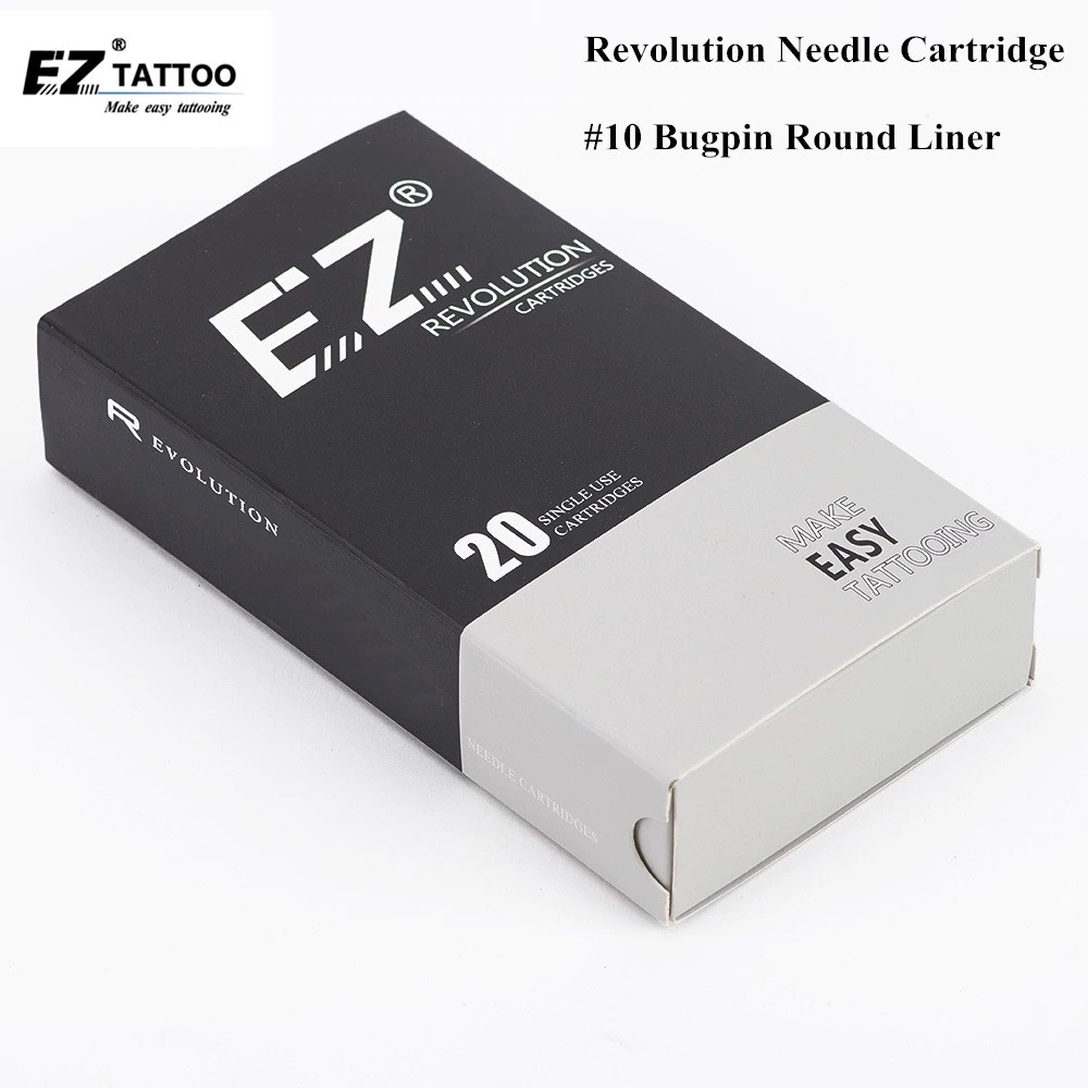 

PRODUK IMPORT EZ Revolution Cartridge Needle #10 Bugpin (0.30 mm) Long Taper Round Liner Tattoo