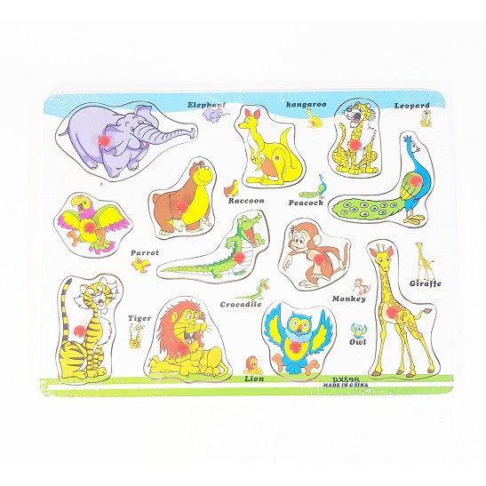 Puzzle Papan Kayu Animal Binatang