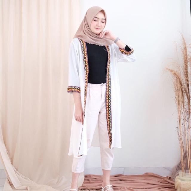 1KG MUAT 5PCS | RENDHA CARDIGAN BORDIR PREMIUM BKK BOHEMIAN HITS SELEBGRAM FASHION MUSLIM