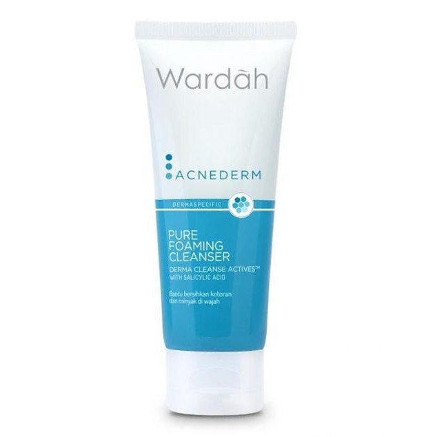 Wardah Acnederm Salicylic Acid Zinc Acne Clearing Low pH Foaming Cleanser
