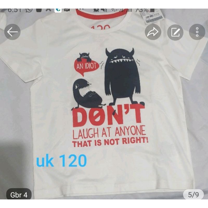 SALE  KAOS JUNIOR TEE GIORDANO ORIGINAL