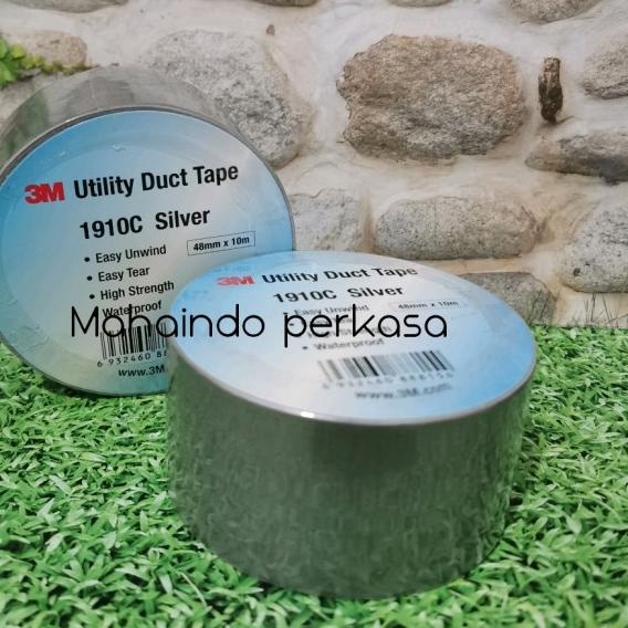 

✫ 3M duct tape 1910C silver / lakban kain 48mm x 10 M - Abu-abu ➸