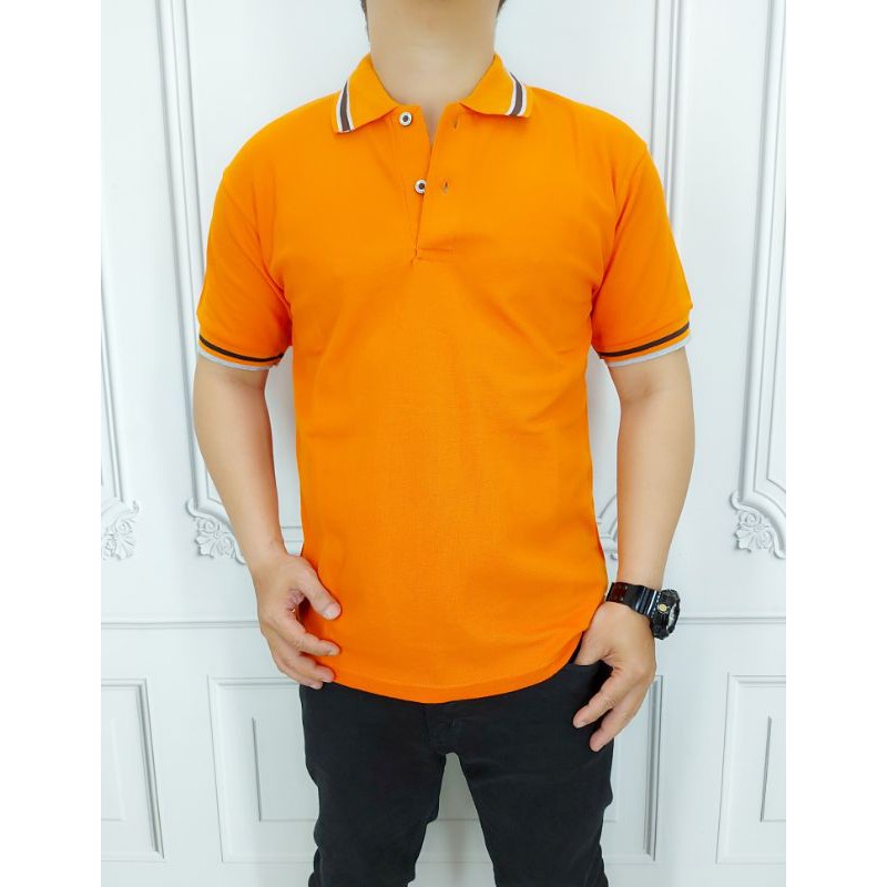 SF-KAOS KERAH PRIA OREN / KAOS POLOS / KAOS KERAH / KAOS POLO
