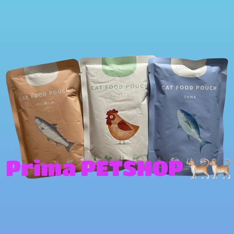 COUCOU CAT FOOD KITTEN ADULT POUCH MAKANAN ANAK KUCING DAN KUCING DEWASA