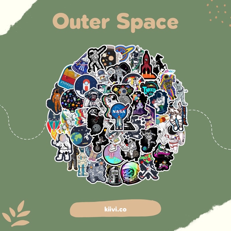 

Outer Space Sticker set/Stiker untuk Laptop,Case,Hp,Scrapbook DIY