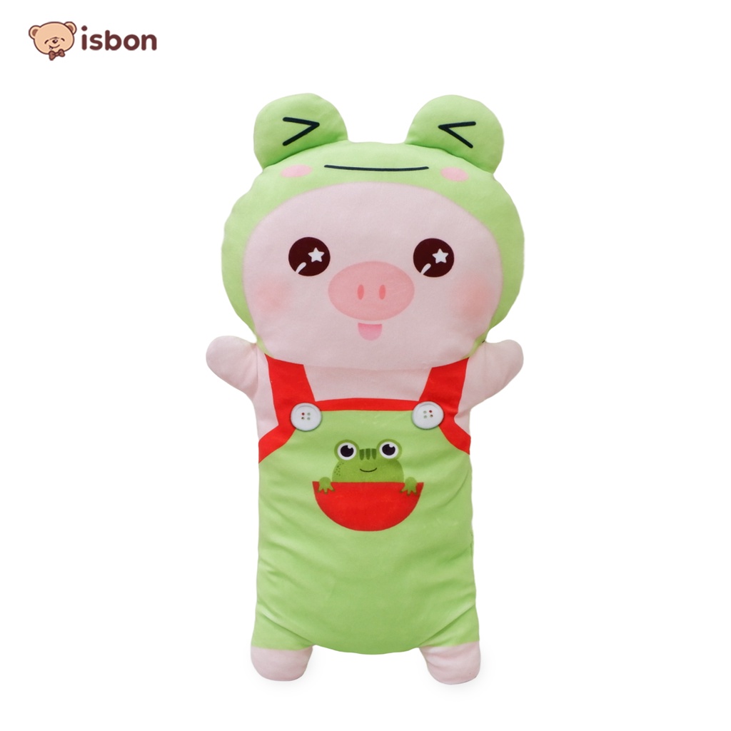 ISTANA BONEKA Guling Mini Bolster Mungil Karakter PIG HOOIDE FROG Menggemaskan Bahan Halus Non Alergi