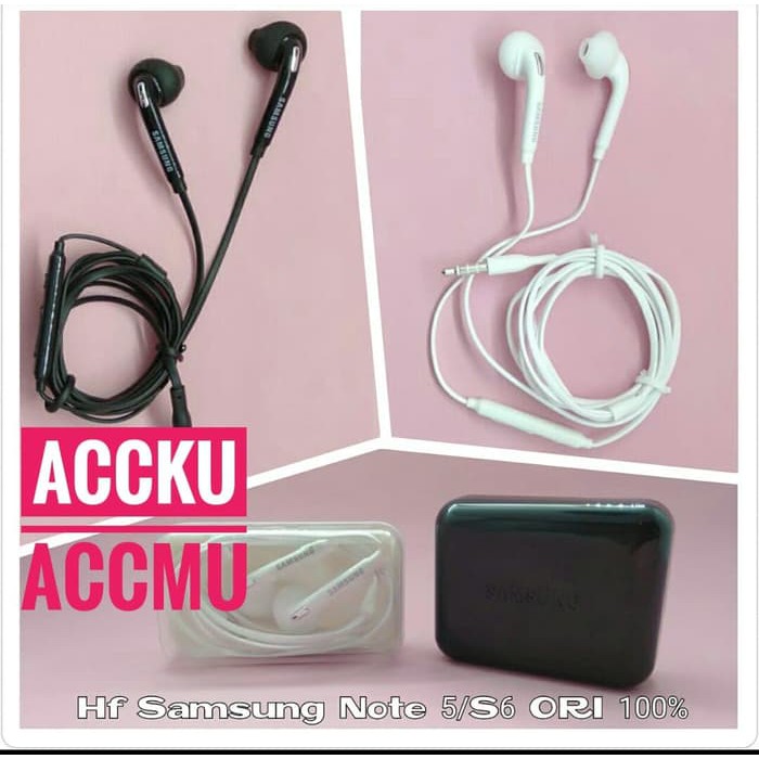 HANDSFREE HEADSET EARPHONE SAMSUNG NOTE 5 / S6 ORIGINAL