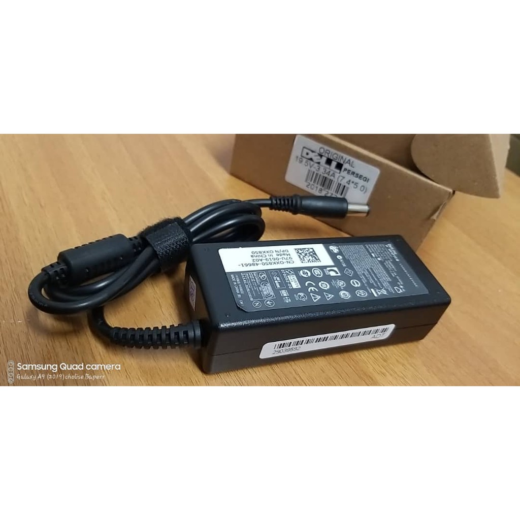 DELL ORIGINAL Adaptor Charger Laptop DELL 19.5V 3.34A / 7.4*5.0 mm with PIN Jarum inspiron 14 (3421)