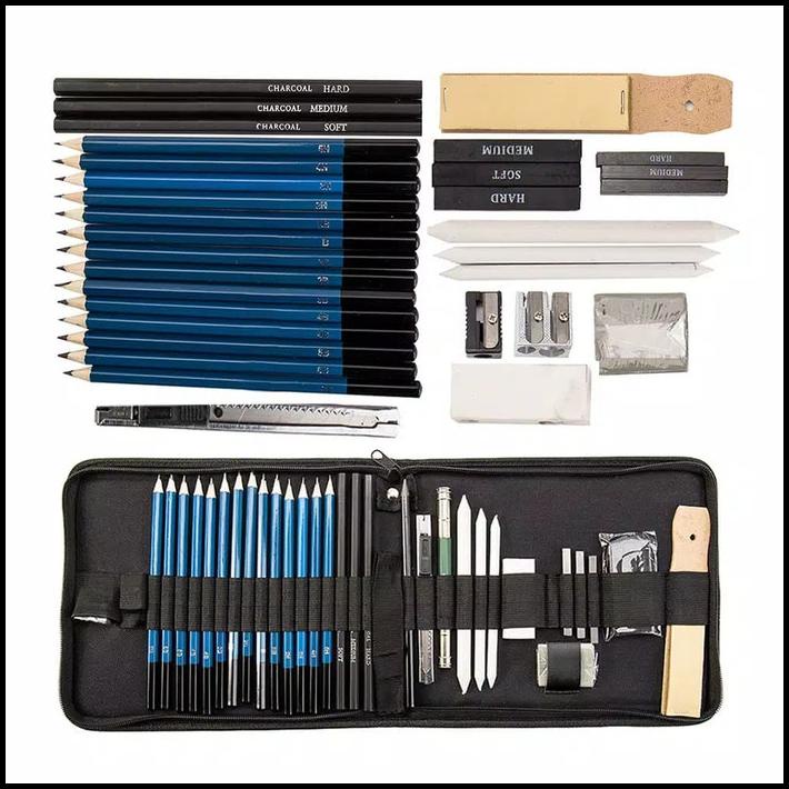 

Sketching 40 Pcs Pencil Set Drawing Kit Tools Pensil Gambar Sketsa Art