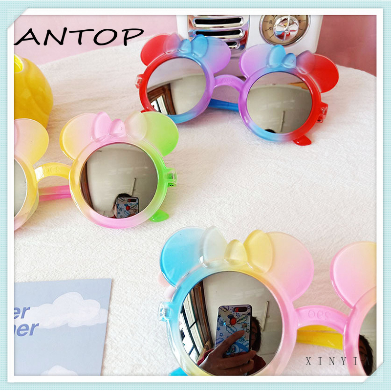 Kacamata Anak Laki-laki / Perempuan Lensa Flat Motif Kartun Gaya Korea ANTOP