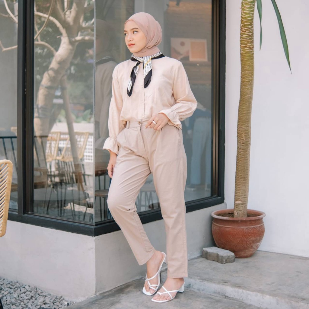 CELANA PANJANG WANITA BAHAN KATUN UNTUK FORMAL DAN CASUAL - GIO PANTS DEEWIDIY