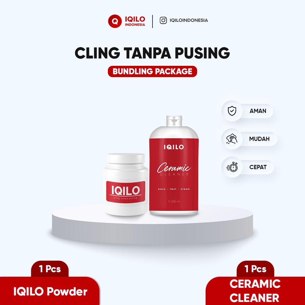 Paket Hemat IQILO Powder + Cramic Cleaner