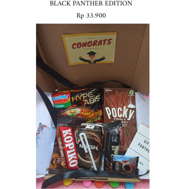 

BLACK PANTHER SNACK BOX CUSTOM KADO ULANG TAHUN