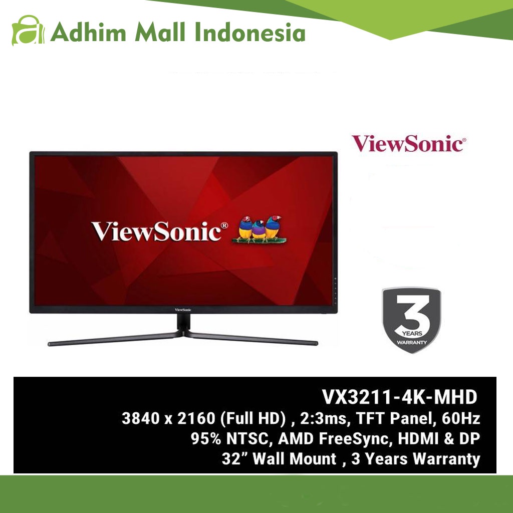 Monitor LED VIEWSONIC VX3211-4K-MHD 31,5 Inch