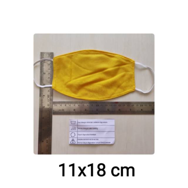 Masker Kain isi 3 pcs Tali Karet 2 Lapis Earloop