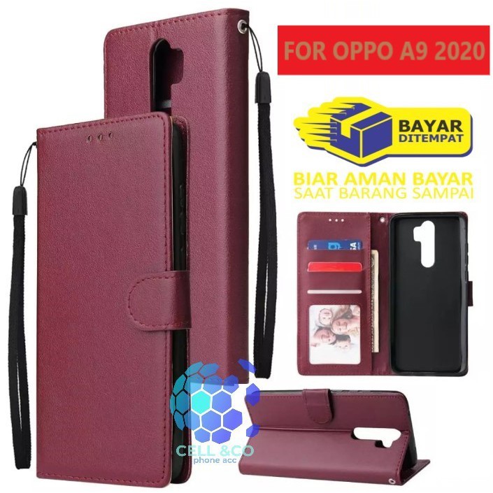 Flip cover OPPO A9 2020 Flip case buka tutup kesing hp casing flip case leather wallet