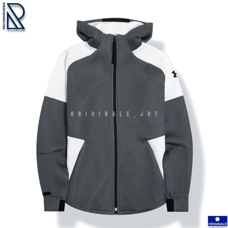 UAR Unstoppable Move Men's Full Zip Jacket - Grey/White