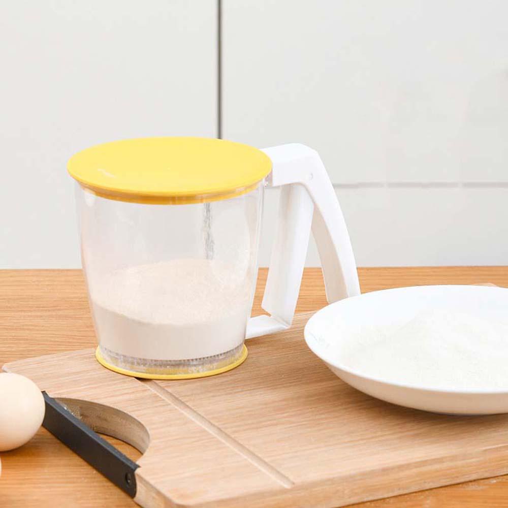 [Elegan] Saringan Tepung Handheld Home Bakeware Mesh Icing Sugar Baking Pastry Alat