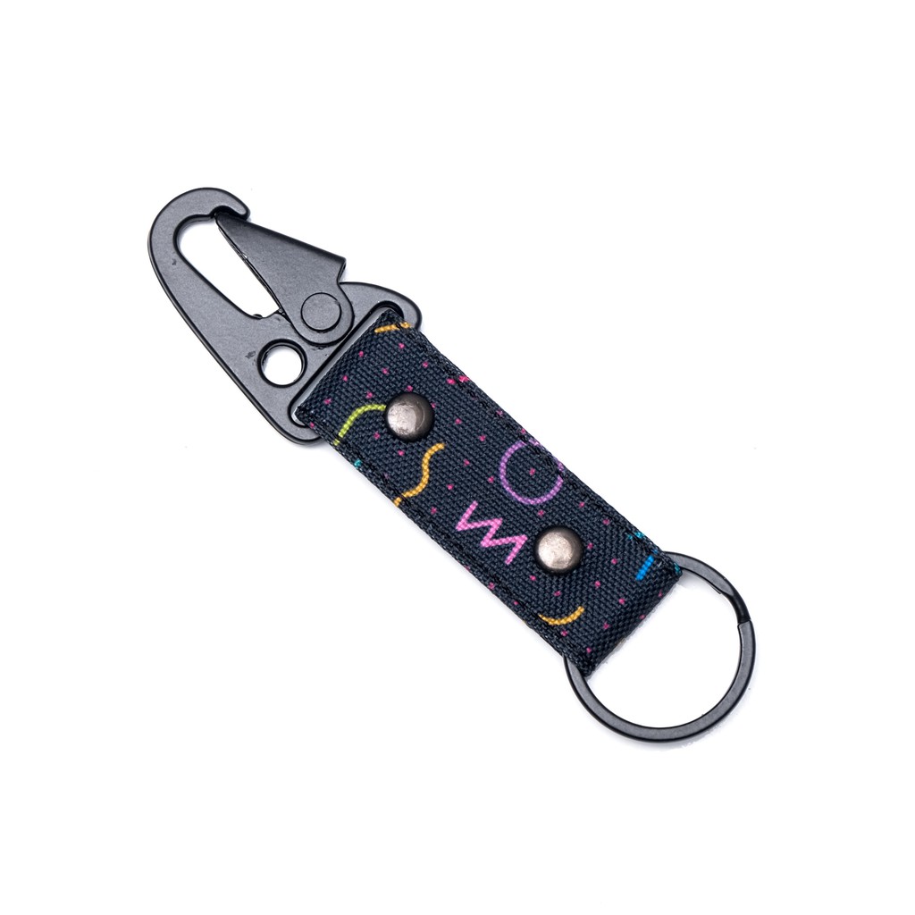 gantungan kunci carabiner kain motif - snaphook keychain - NKC230