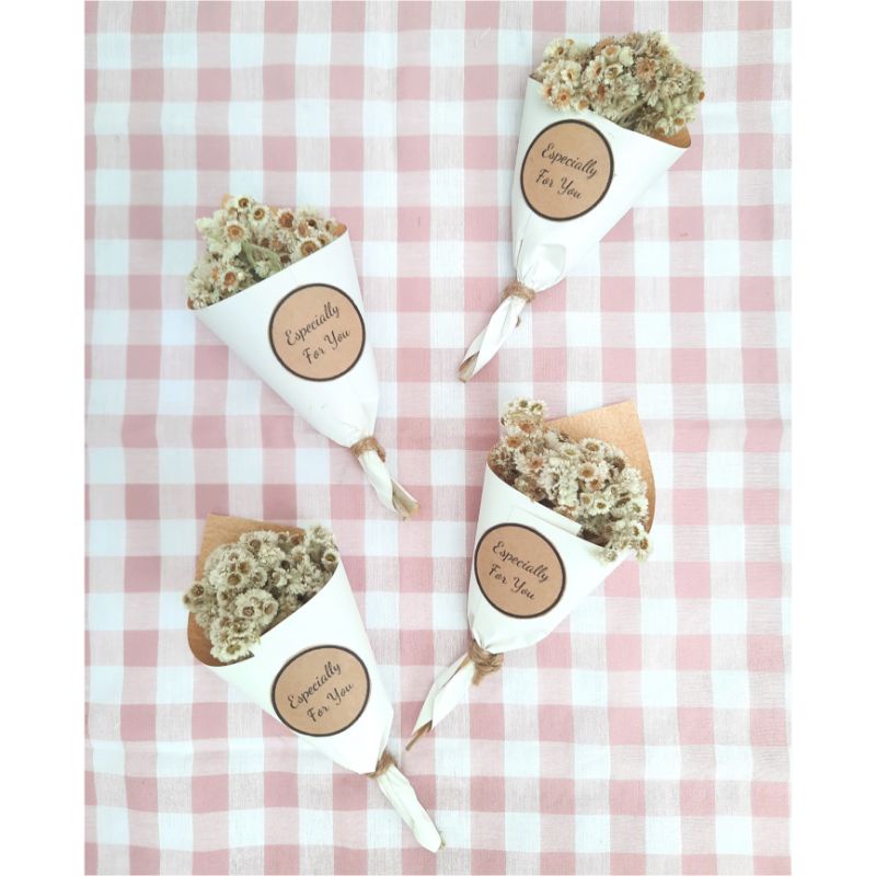 buket bunga kering mini 10cm - flower bouquet - dried flower