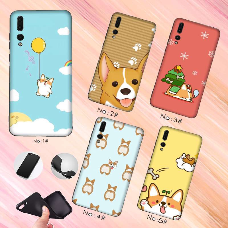 Casing Soft Case Desain Anjing Corgi Lucu Untuk Huawei Mate 10pro