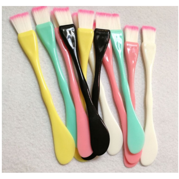 Kuas Masker Wajah 2 In 1 / Facial Mud Mask Brush / Spatula 2 in 1