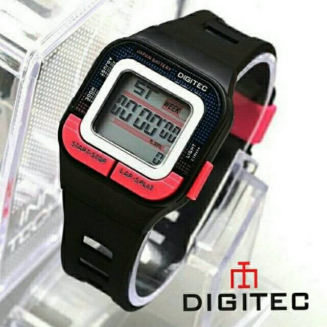 Jam tangan wanita elegant exclusive Sport DIGITEC Princess Original Black Pink