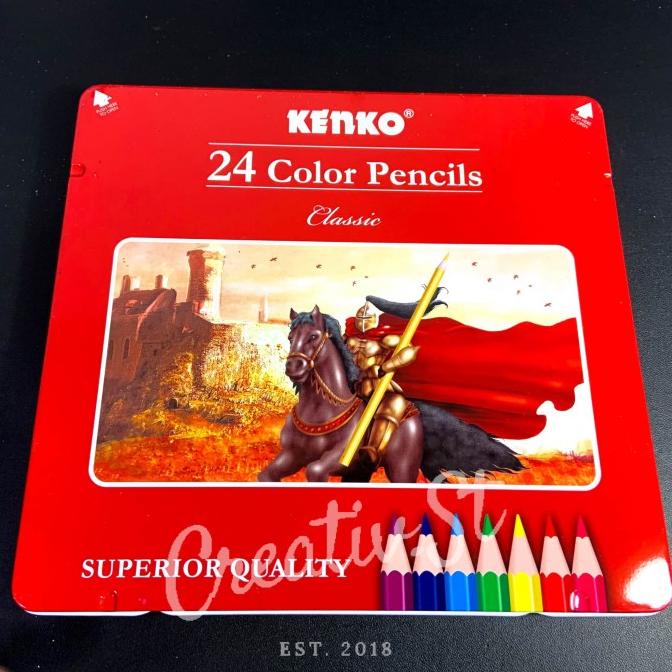 

Pensil 24 Warna Kaleng Kenko Tin Case