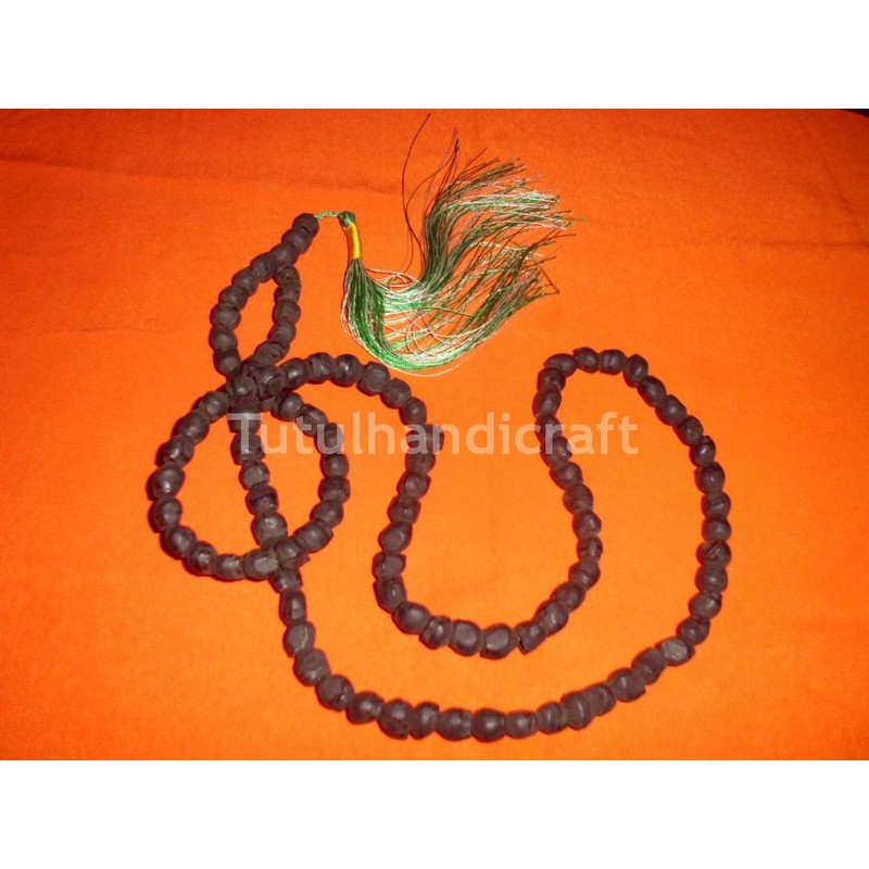 Jual Tasbih Biji Pisang Sunan Bonang Model Kuncir Putih Hijau 99 Biji