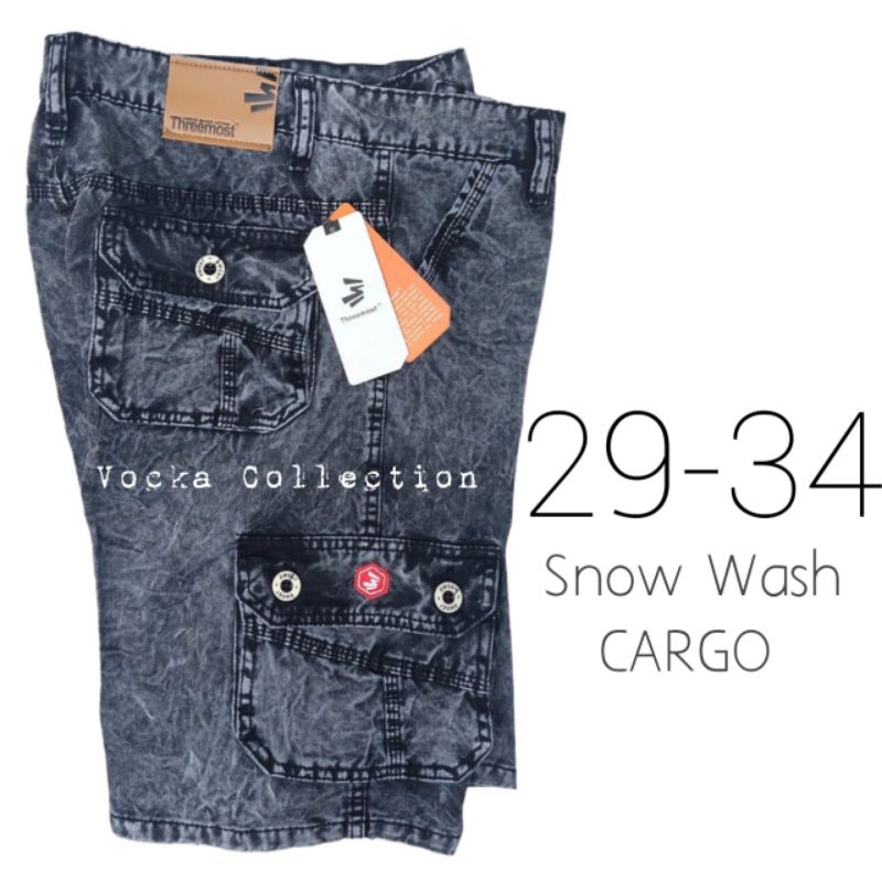 Yang Lagi Hits Celana Pendek Cargo Snow Wash Black