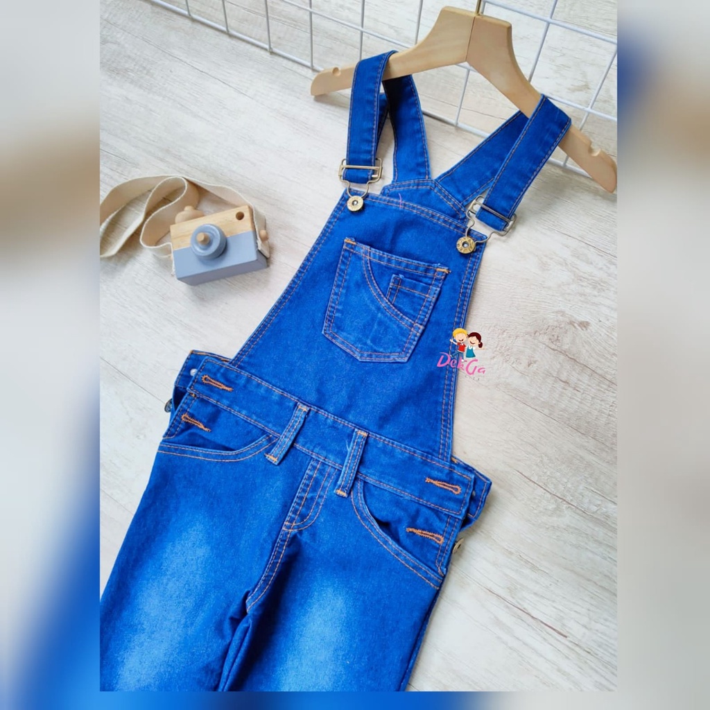 Overall jeans panjang anak unisex