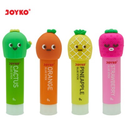 Lem Stik Joyko Buah GS-114 Kertas Glue Stick Fruit Anak Lucu Kaktus Jerus Nanas Stoberi Strawberry