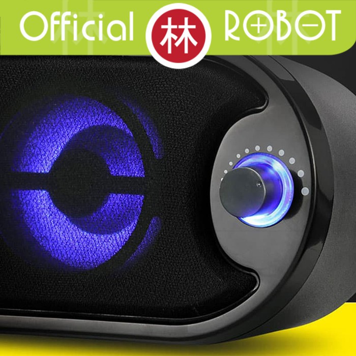 Robot RS170 Stereo Speaker with LED Black