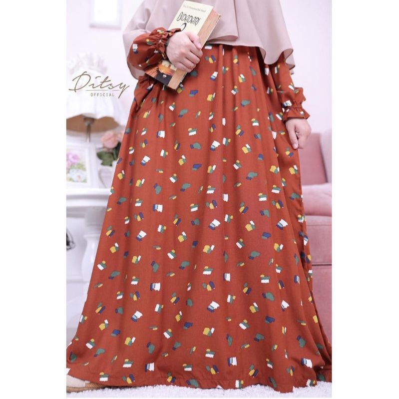 DITSY PRELOVED ✨PAINT BROWN NIGHTGOWN✨ SIZE XL