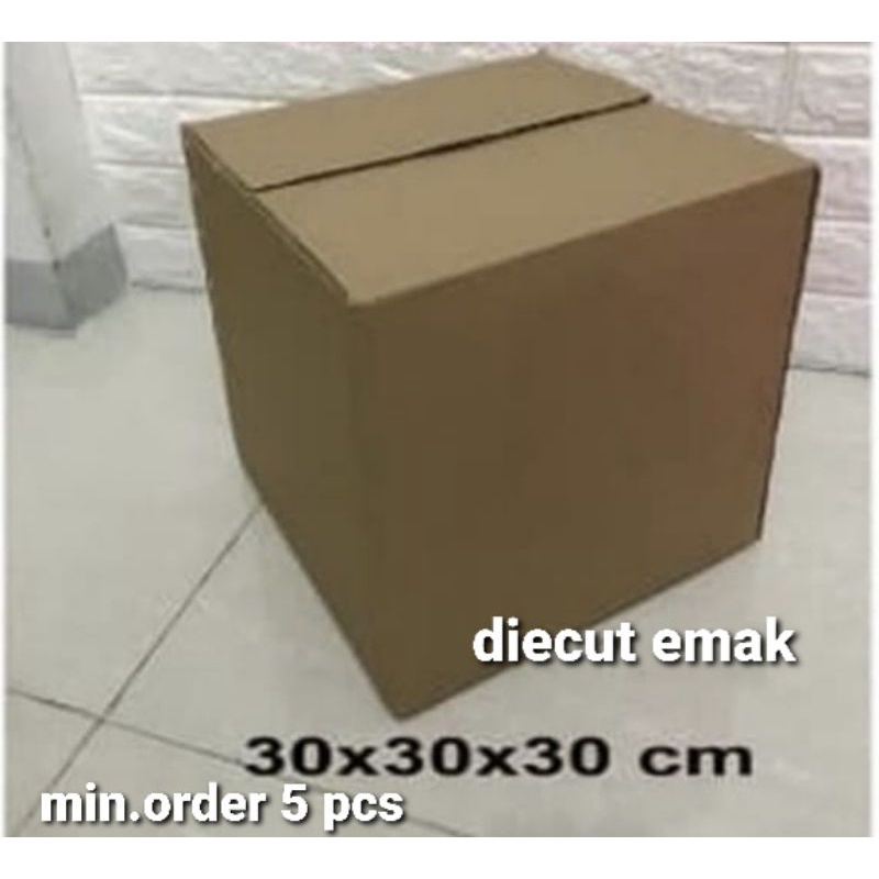 

Kardus / box / uk. 30x30x30 cm / karton packing polos baru ST
