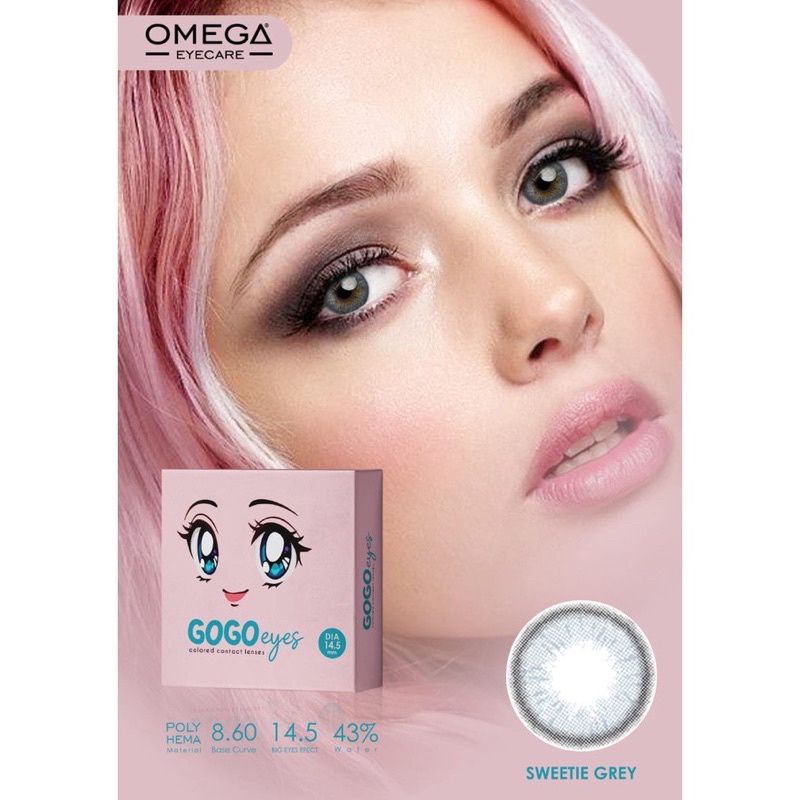 SOFTLENS GOGO EYES BY OMEGA FREE LENSCASE / SOFLEN / SOFLENS / SOFTLEN