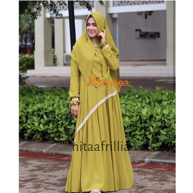 Model Gamis Syari Bahan Ceruti Premium Terbaru Ranaya Set Khimar Gamis Set Khimar Ceruty Shopee Indonesia