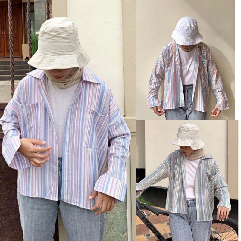 FC - Kemeja Picato Oversize Candy Cute Shirt - Atasan Wanita Terbaru