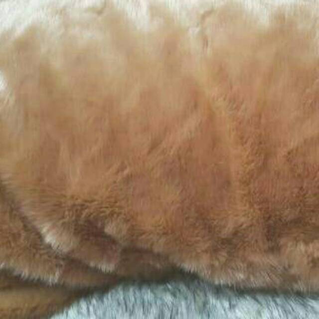 Karpet bulu korea coklat rabbit fur 150*150
