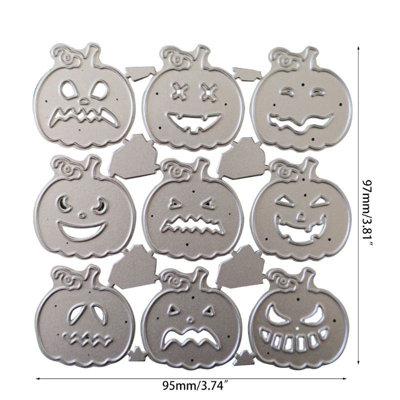 Zzz Cetakan Stensil Cutting Dies Motif Labu Halloween Bahan Metal Untuk Scrapbook / Craft DIY