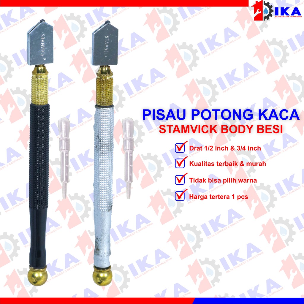 Pisau Potong Kaca Body Besi Stamvick Original 100 High Quality Premium Mata Tajam Kuat Presisi Top Shopee Indonesia