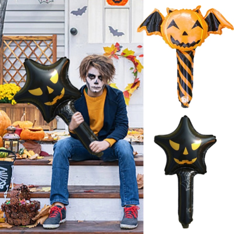 1 Pc Tongkat Balon Model Tiup Desain Devil Spider Untuk Dekorasi Pesta Halloween