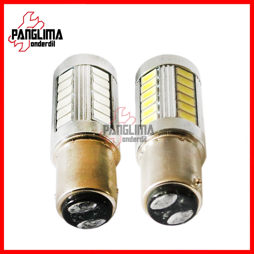 Lampu Rem Belakang LED 33 Mata Stop Rem-Stoplamp-lamp Brake BAY15D Bayonet SMD DC 12 Volt Mode Diam