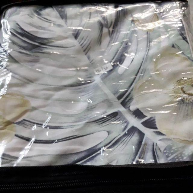 Sprei Katun Lokal Cvc Emma Montsera Hijau Kombinasi