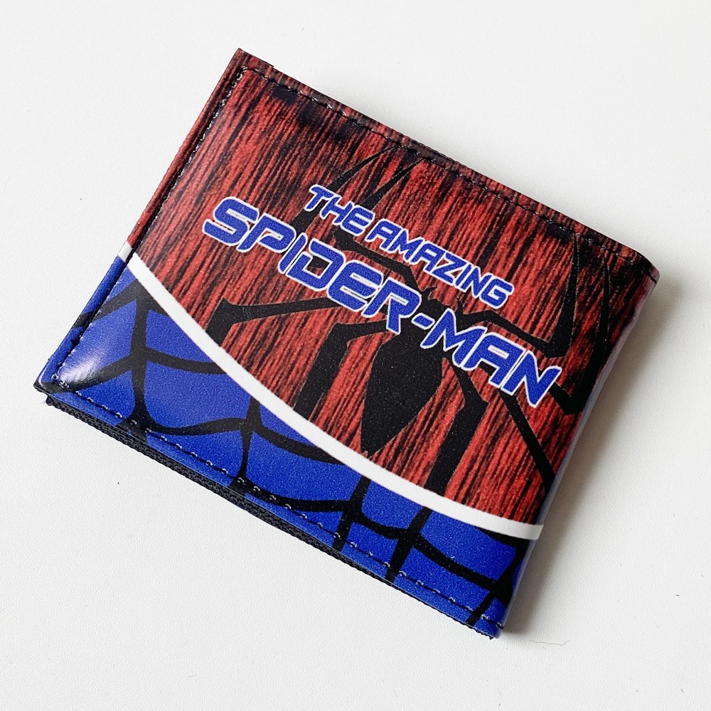11.11&amp;12.12 BIG SALE!! Dompet Anak Karakter Super Hero Spiderman Dompet Anak Laki Laki Lipat Dua Dompet Kulit PU SP90 + BOX