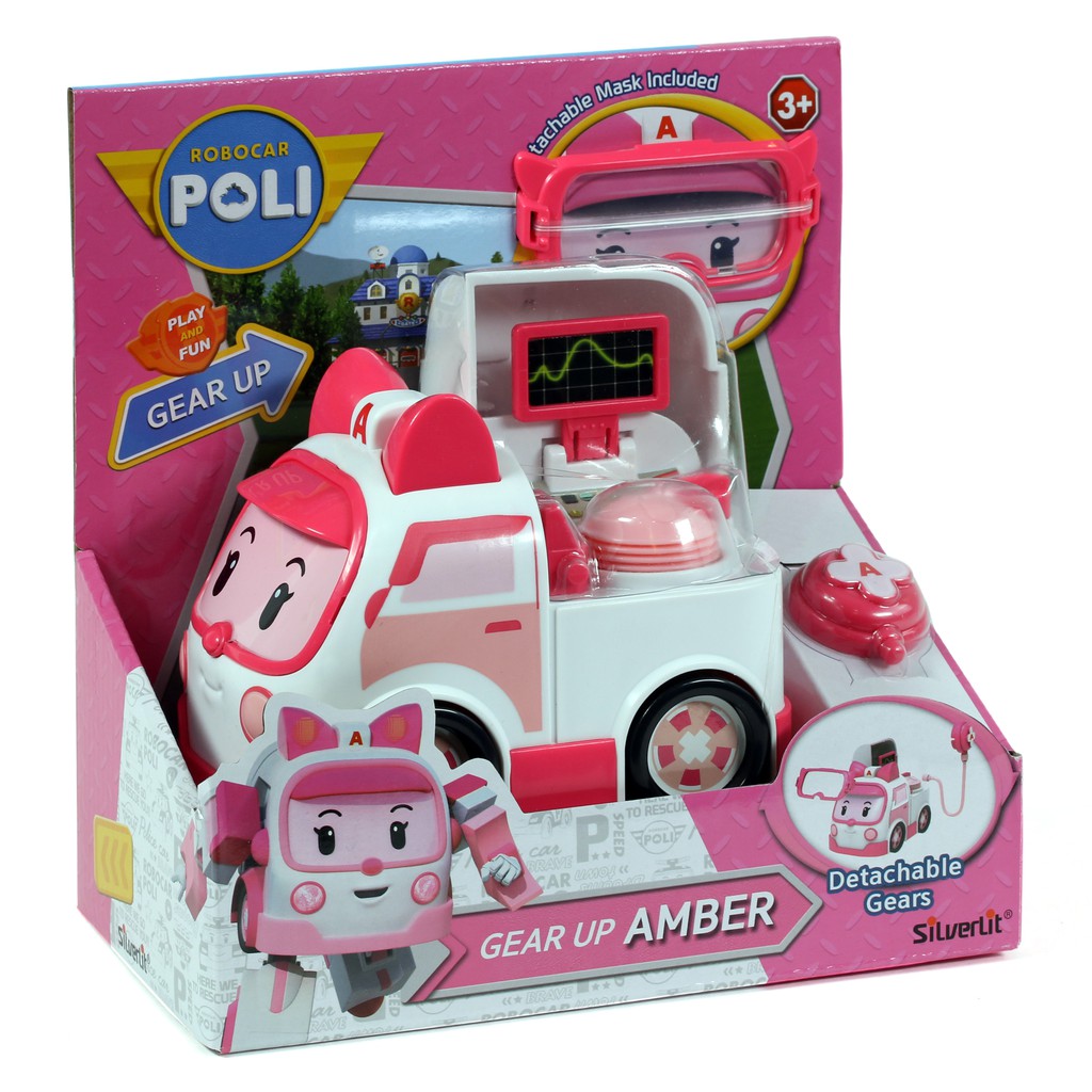 Robocar Poli 83393 Gear Up Amber Mainan Anak Original